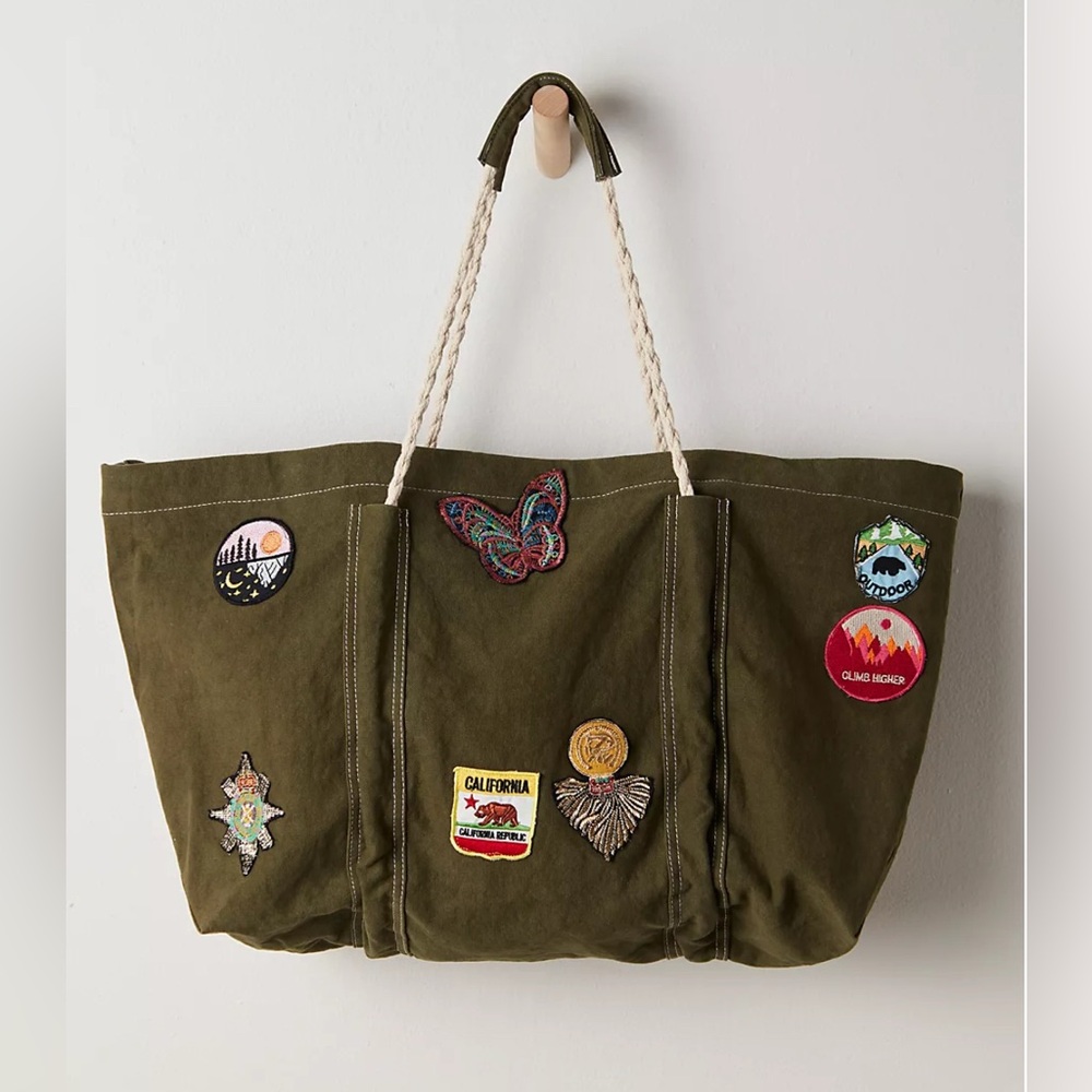 NWT Free People Been There Badge Tote Bag